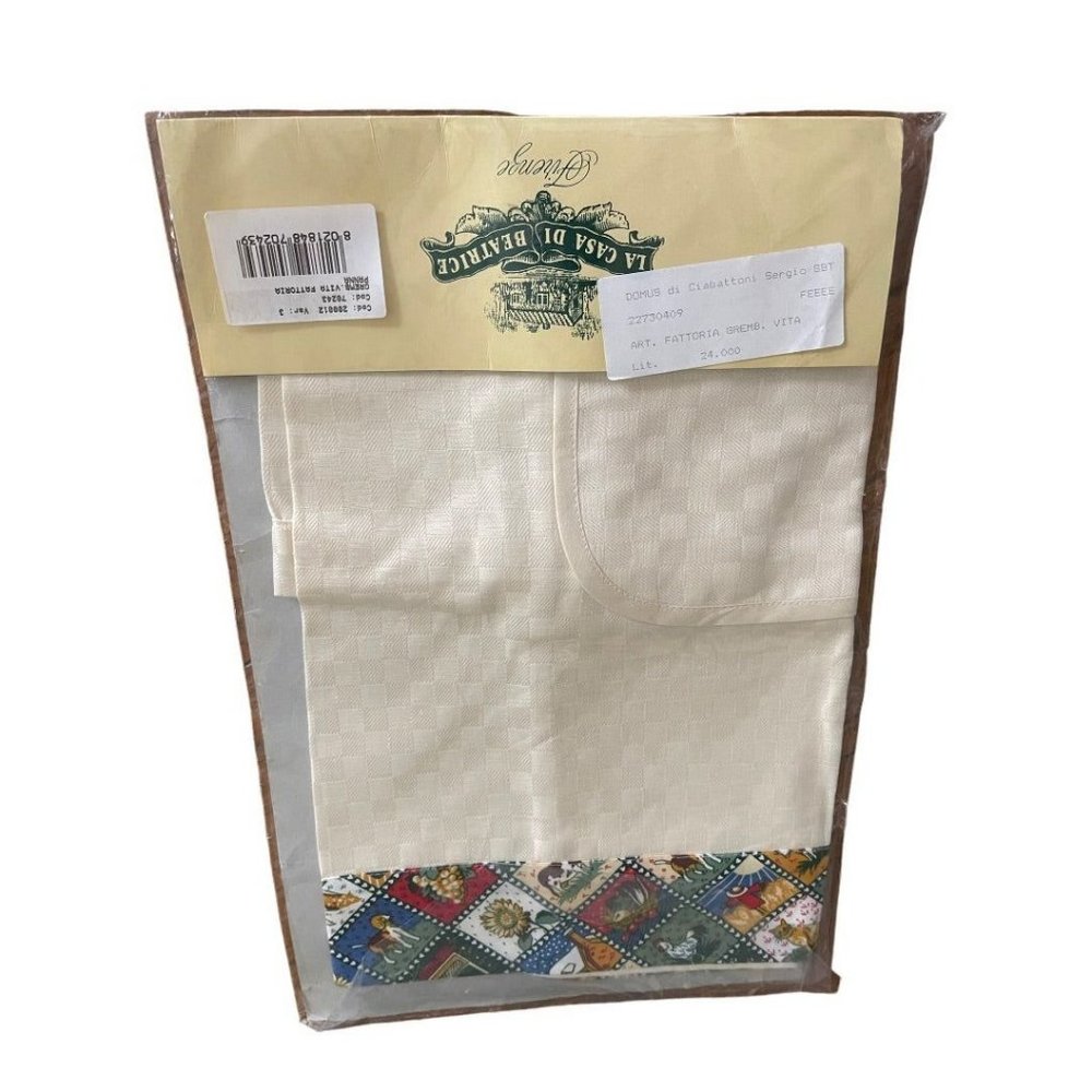 La Casa Di Beatrice Firenze Ivory Farmhouse Waist Apron New Pockets